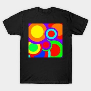 colorful circular retro sixties pop art pattern T-Shirt